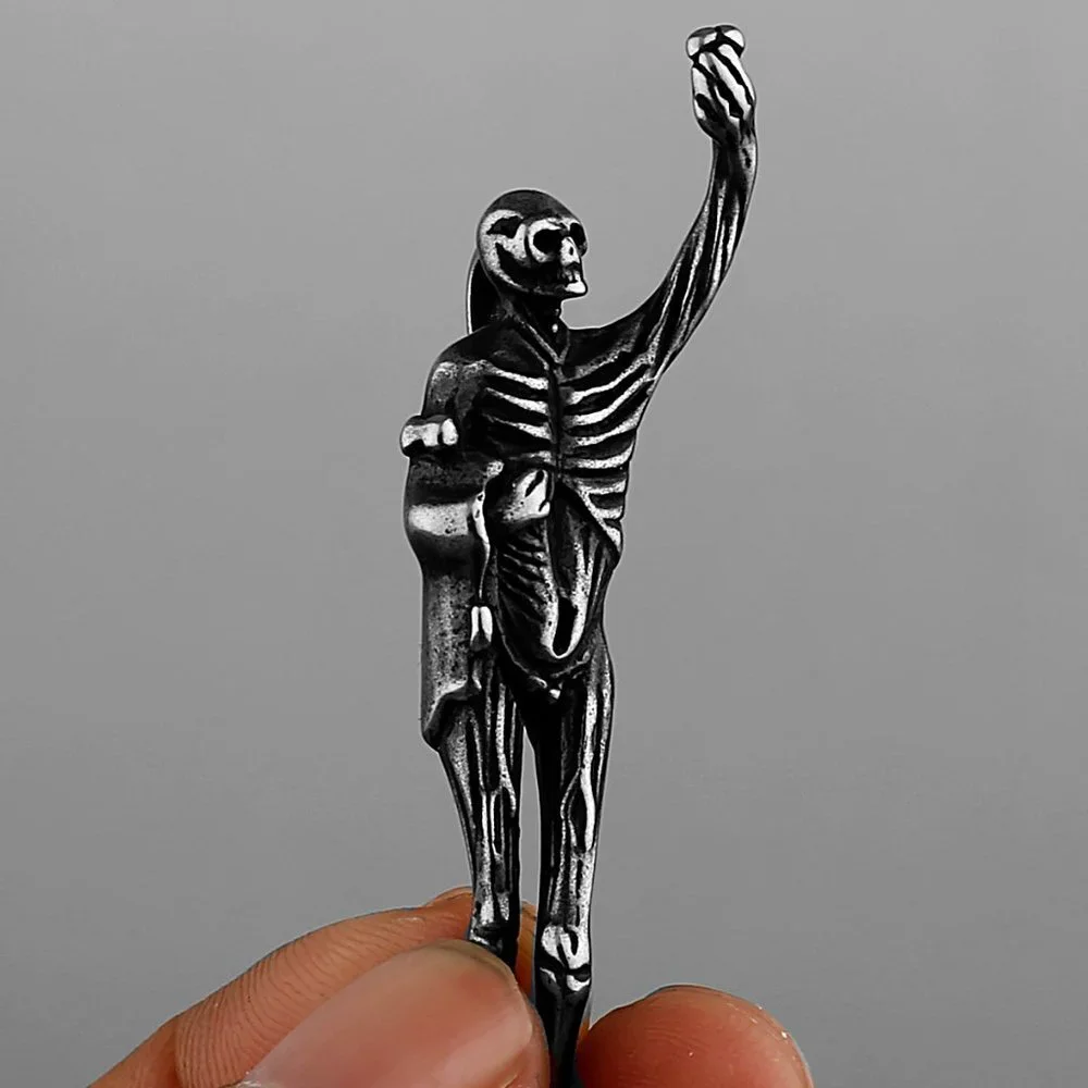 ❤️Retro Skull Praying to the Sky Stainless Steel Unisex Pendant, GP1231499